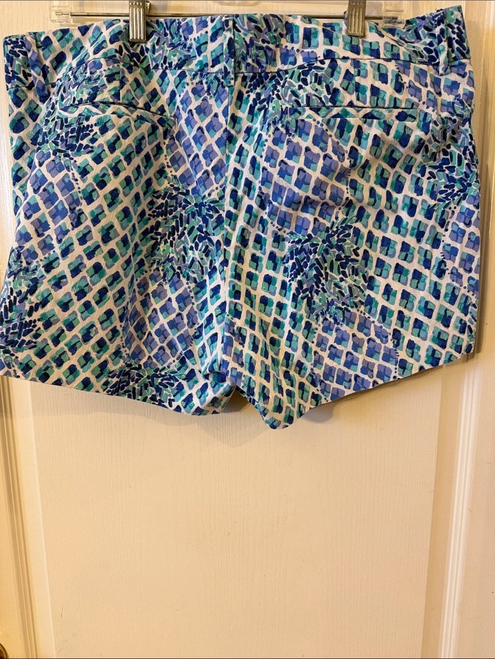 Lilly Pulitzer Blue & Teal Printed Cotton Shorts